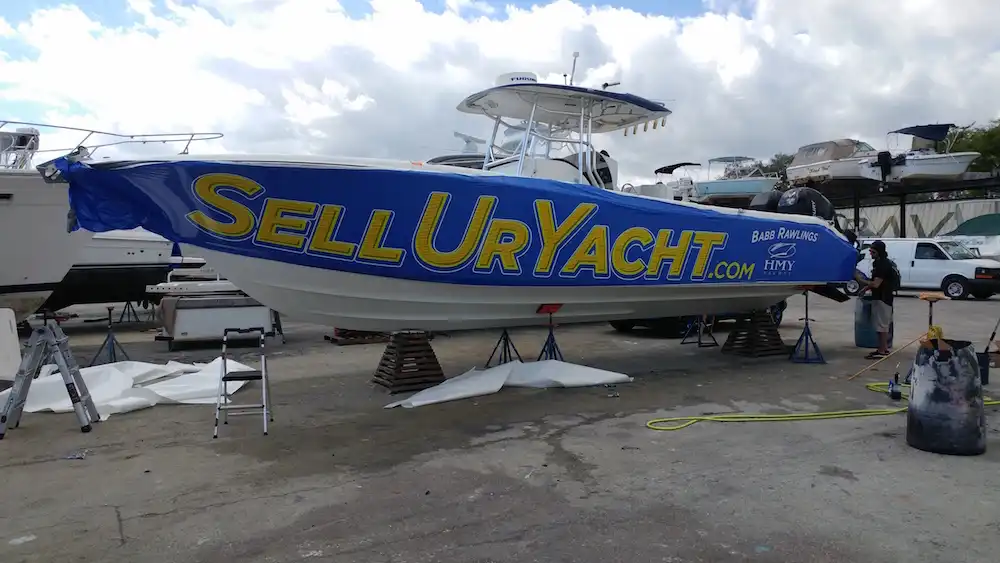 sell your yacht boat wrap