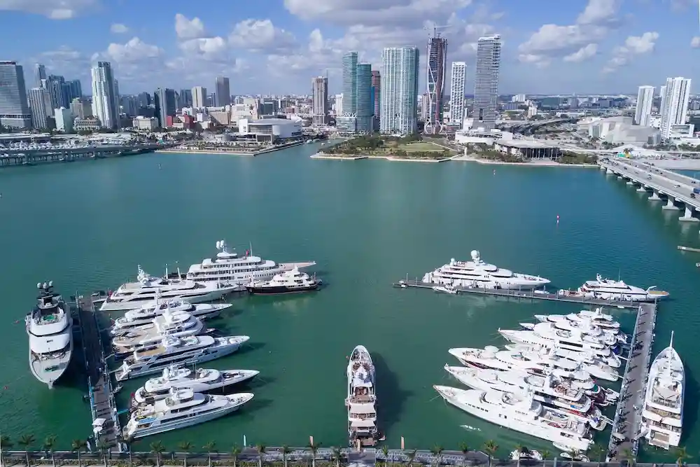 super yacht marina island gardens in miami, US